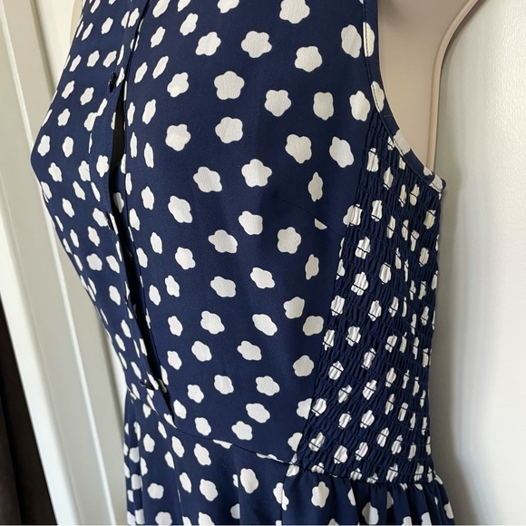 Kate Spade California Dreaming Cloud Dot Midi Dress Blue White Womens 6 - Picture 5 of 11